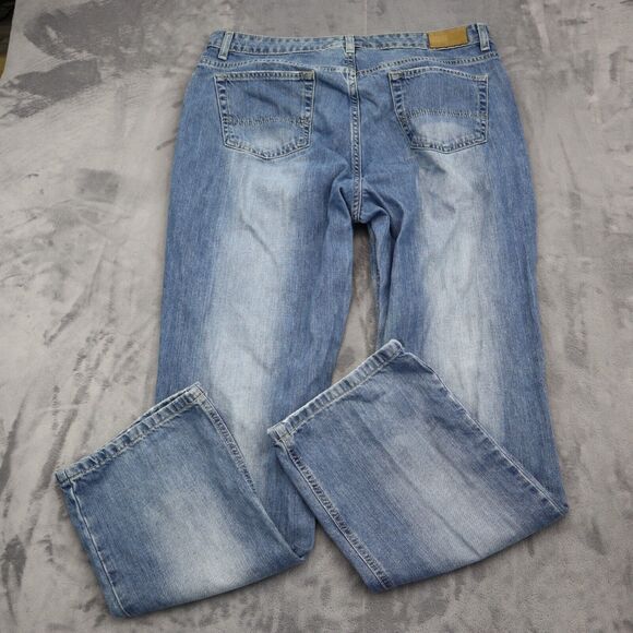 Tommy Hilfiger Pants Womens 16 Blue Bootcut High Rise Cotton Button Denim Jeans - Picture 8 of 16